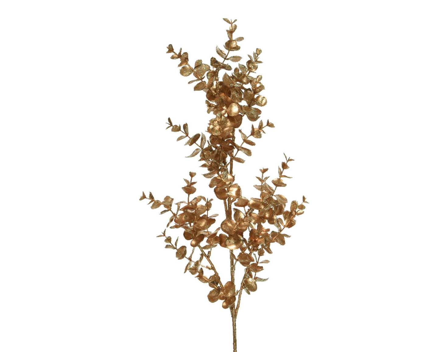 Decoris rama artificial de eucalipto h72cm brillo dorado