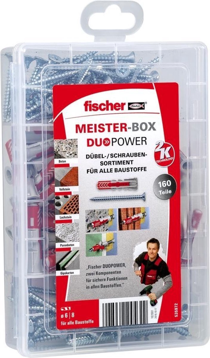 Set viti e tasselli Fischer meisterbox - 160 pezzi