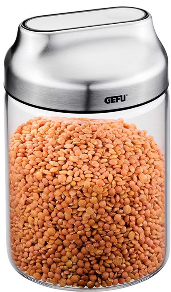 Recipiente de almacenamiento Gefu kippo – 700 ml – vidrio de borosilicato – con tapa vertedora y función kipp