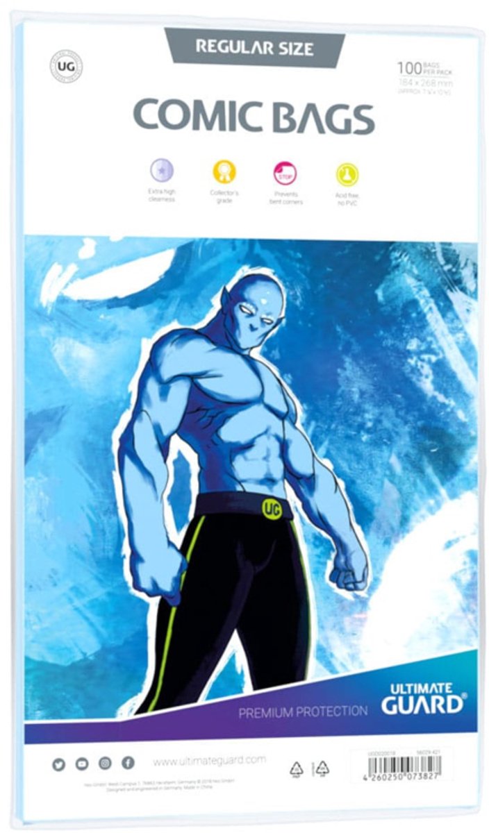 Bolsas de cómics Ultimate Guard estándar (100) - tamaño normal