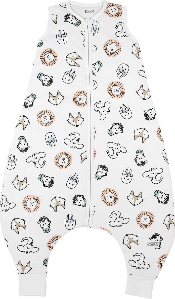 Meyco bebé animal bebé invierno dormir mono mono - multicolor - 104cm - 2.0 tog