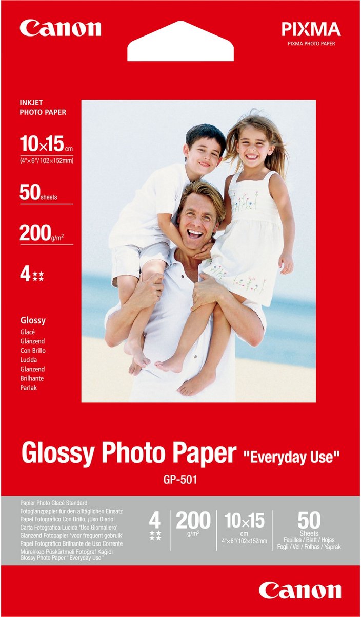 Canon gp-501 10x15cm 50 vel glans pak fotopapier