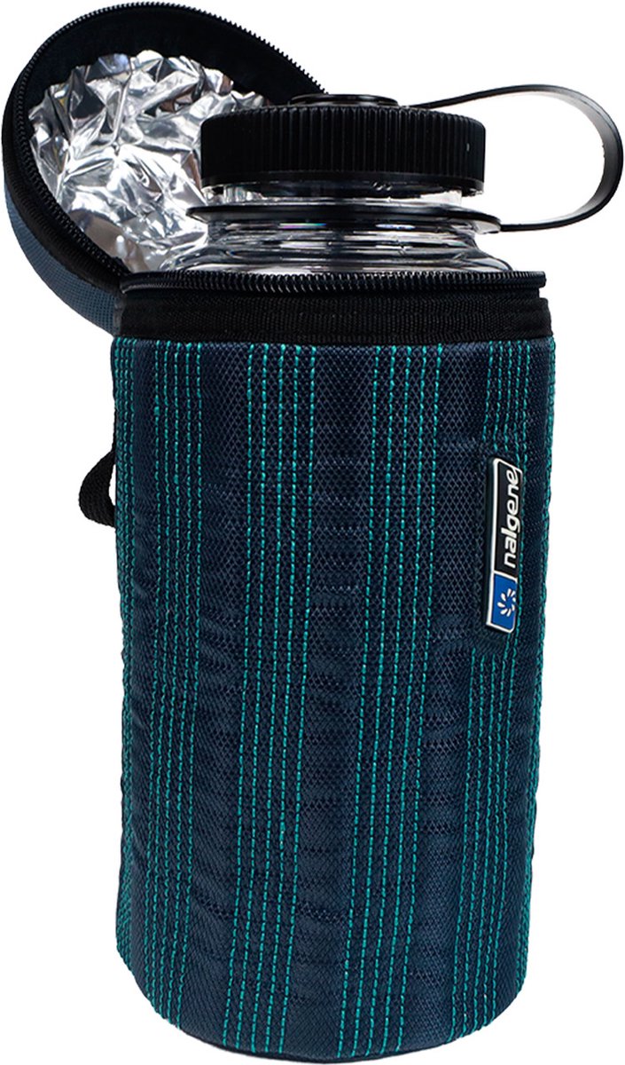 Nalgene - botella ropa boca ancha 1 l funda aislante azul