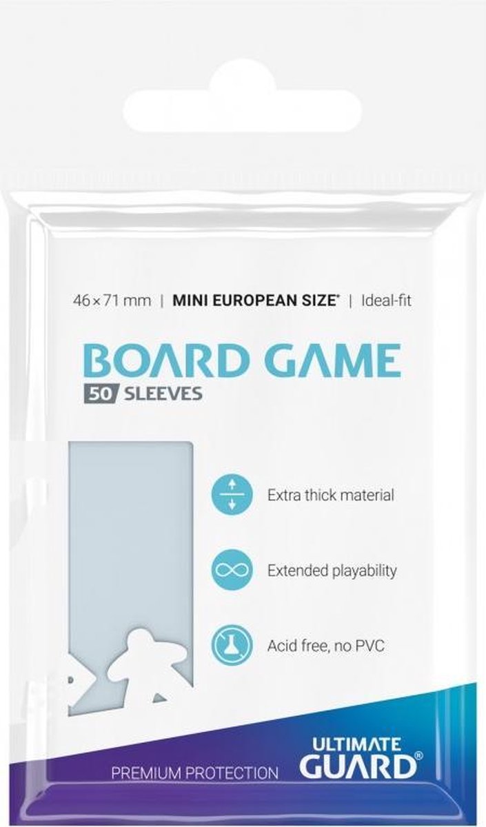 Buste protettive per giochi da tavolo Ultimate Guard (50) - mini buste protettive europee per carte da gioco da tavolo