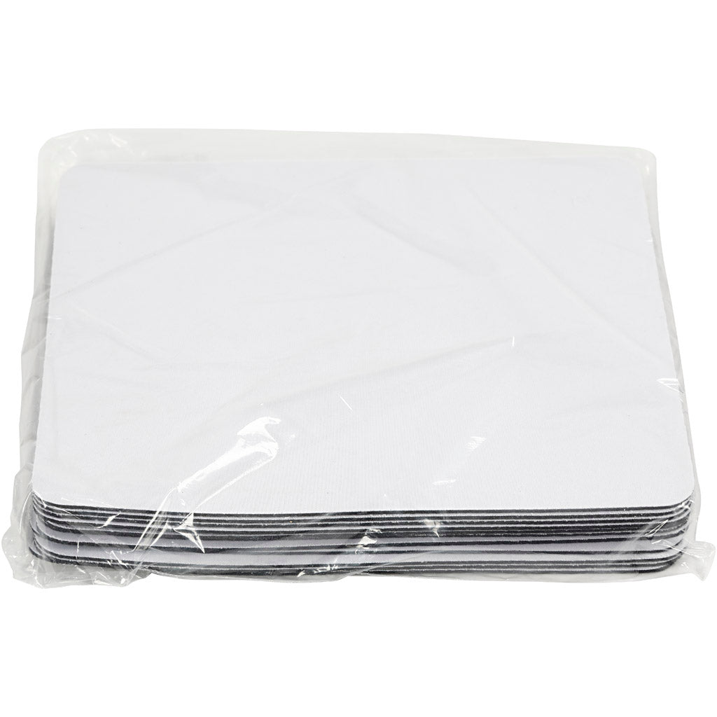Pad del mouse, Dim 20x24 cm, bianco, 12 pezzi 1 scatola