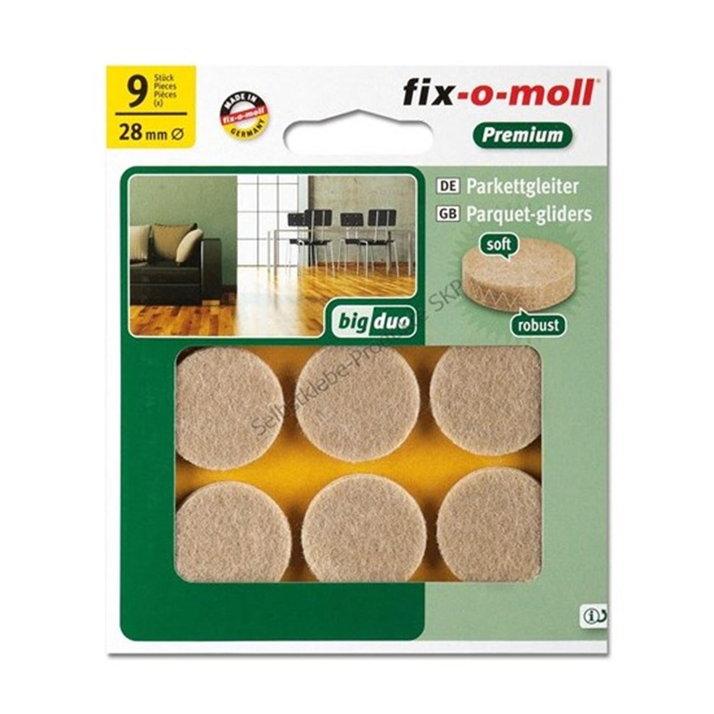 Aliante in feltro Fix-o-moll ø35mm beige