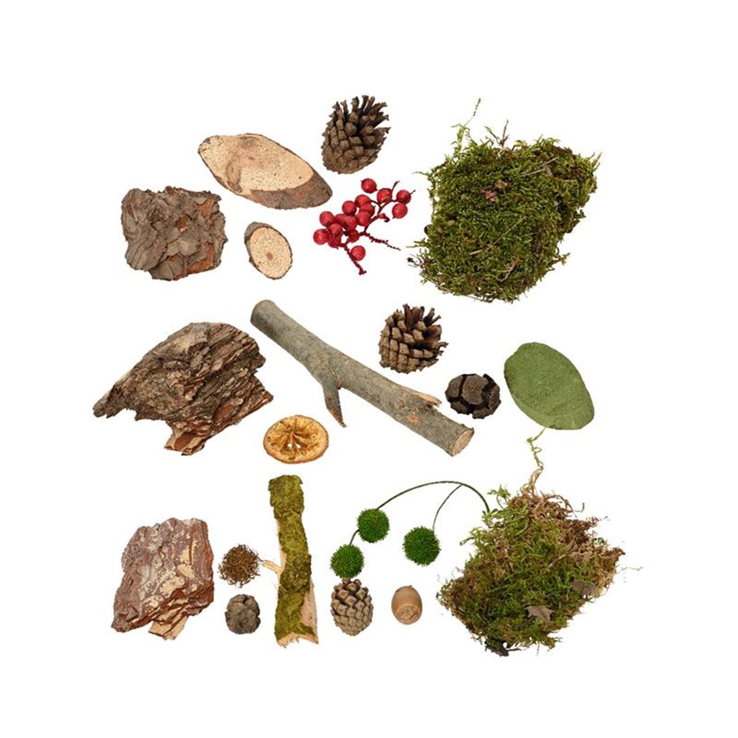 Set decorazione Decoris mix bacche di muschio