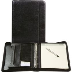 Writing folder brepols palermo a4 leather look notepad black