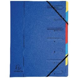 Cartella raccoglitore exacompta 54072e 7 scomparti a4 blu