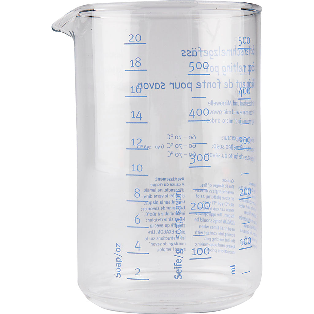 Pentola per sapone in vetro, 500 ml, 1 pezzo