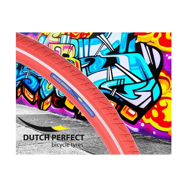 Piene di olandese di olandese perfetto 28 x 1,40 40-622 mm rosso anti-foglio con riflessione