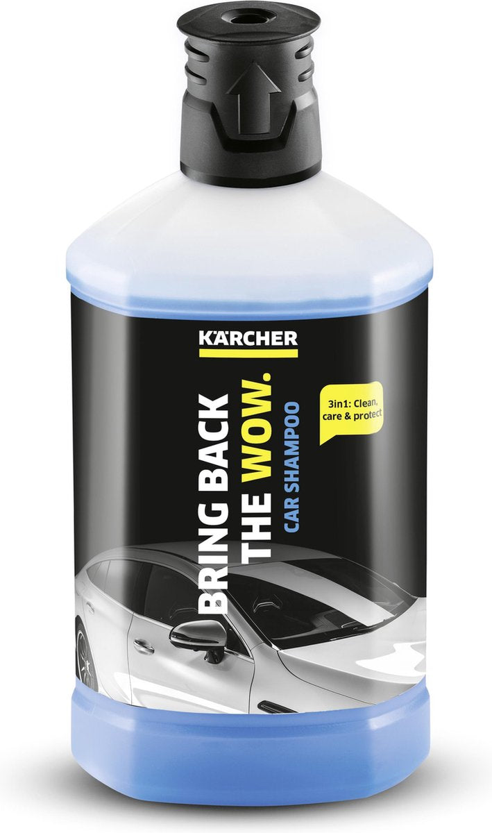 Shampoo per auto Kärcher rm 610, detergente da 1 litro plug 'n clean - idropulitrice - detergente 3 in 1 - veicoli