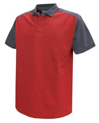 Polo Dassy Cesar cotone rosso grigio m (nml)