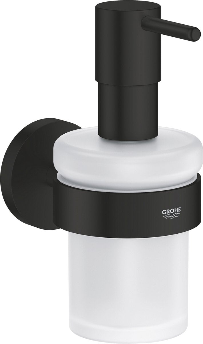 Dispenser di sapone Grohe Quickfix Start con supporto - 160 ml - nero opaco
