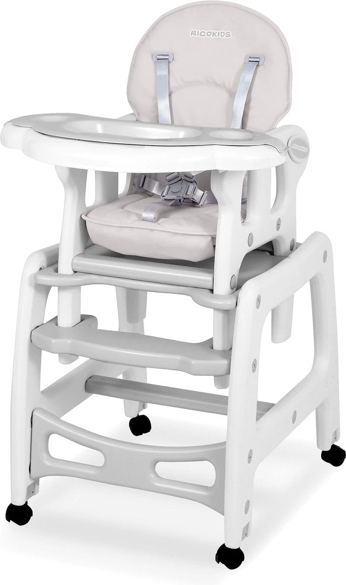 Ricokids sinco sillón de lactancia 5 en 1, gris