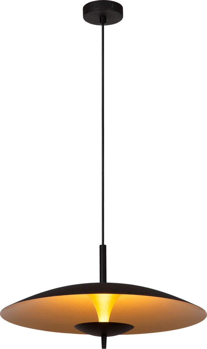 Lucide vulcan - lampada a sospensione - ø 47 cm - LED dimmerabile - 1x9w 3000k - nero