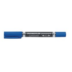 Pennarello indelebile staedtler lumocolor duo permanente 348 blu