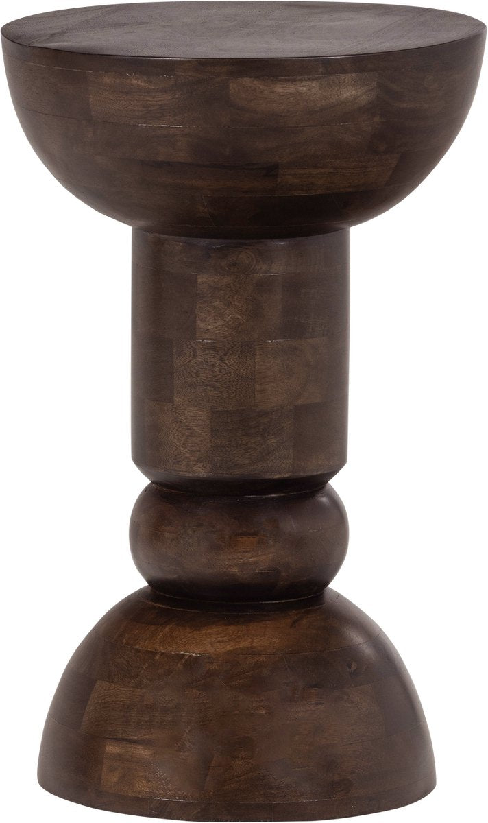 Mesa auxiliar Woood emel - madera de mango - marrón oscuro - 63x40x40