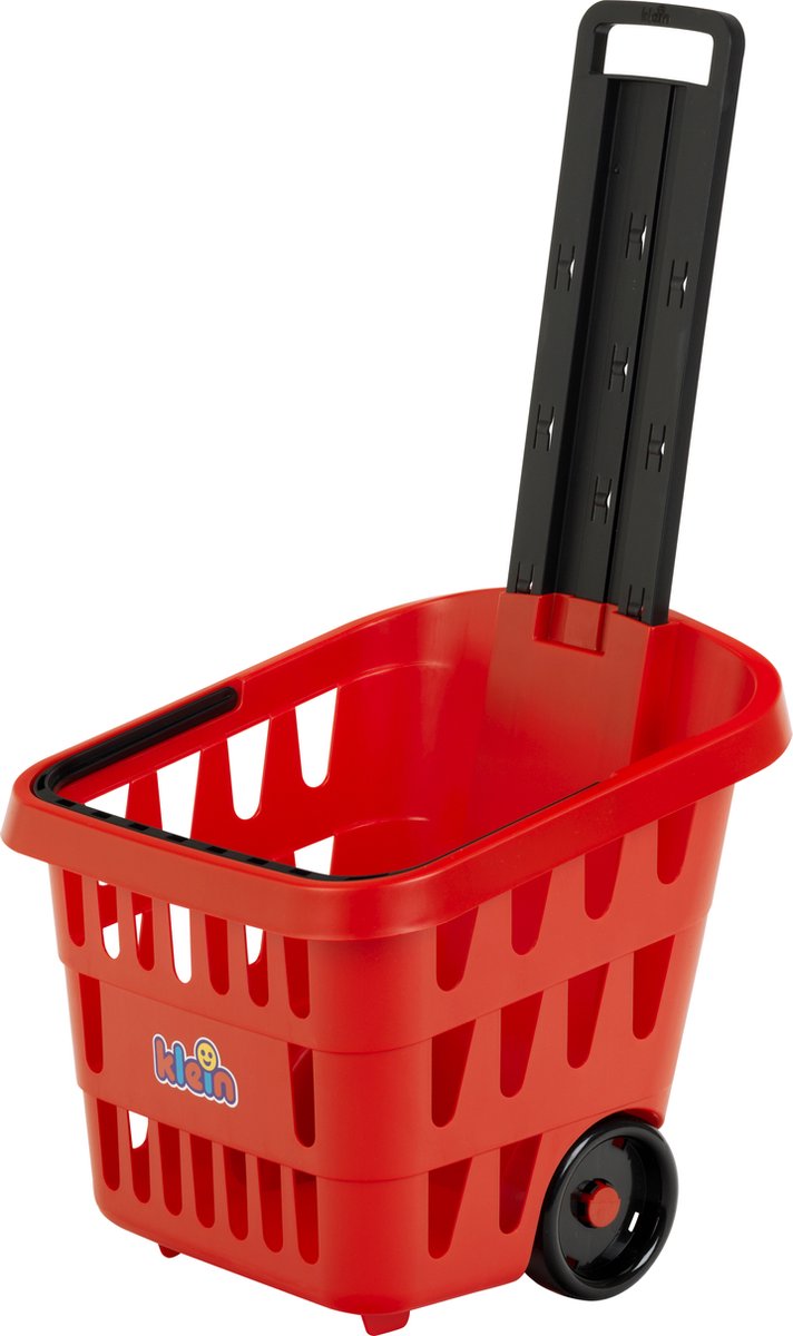 Cesta de la compra Klein Toys mm - incl. práctica asa de transporte y asa extensible - rojo negro