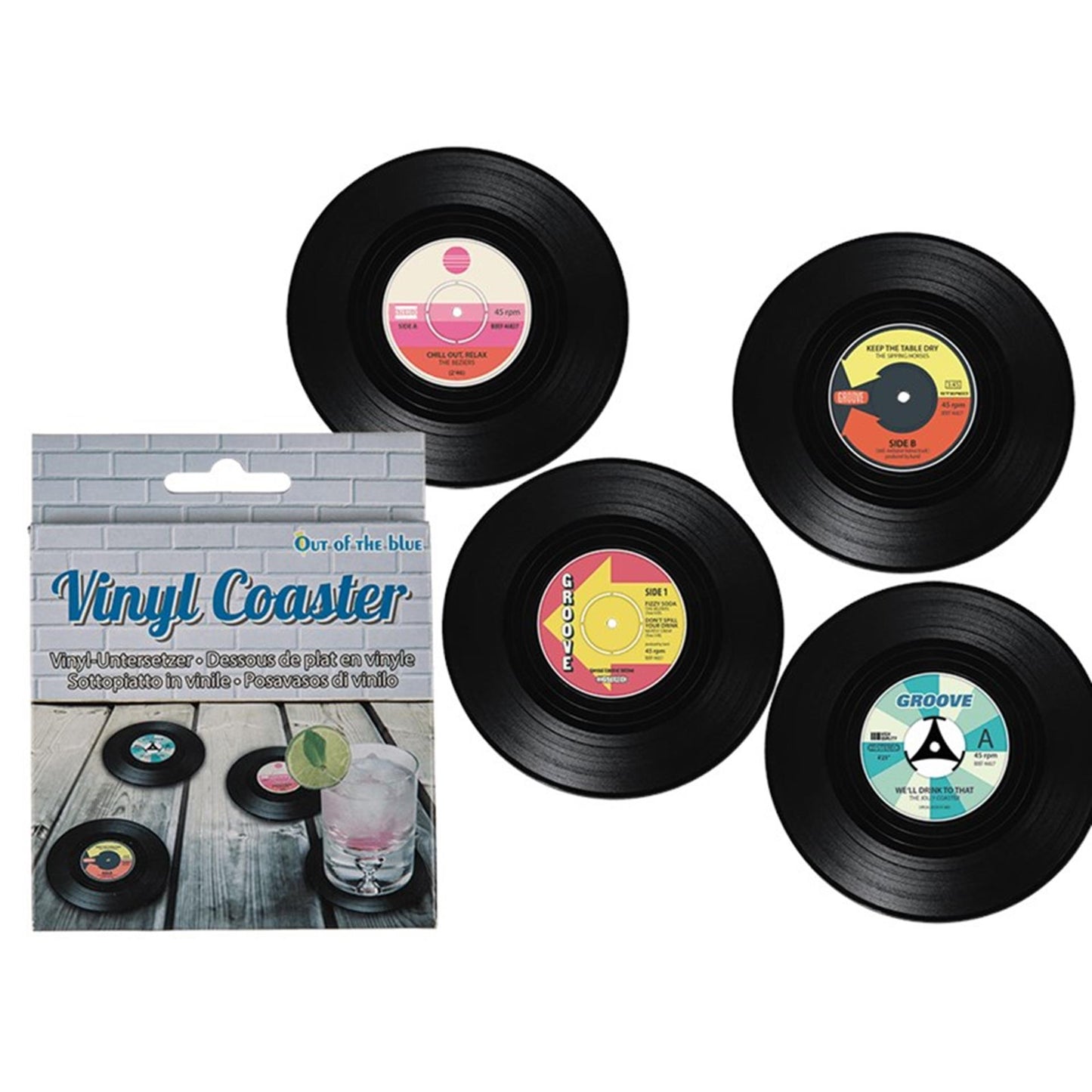 Out of the blue Sottobicchieri LP in vinile ø11 cm set di 4