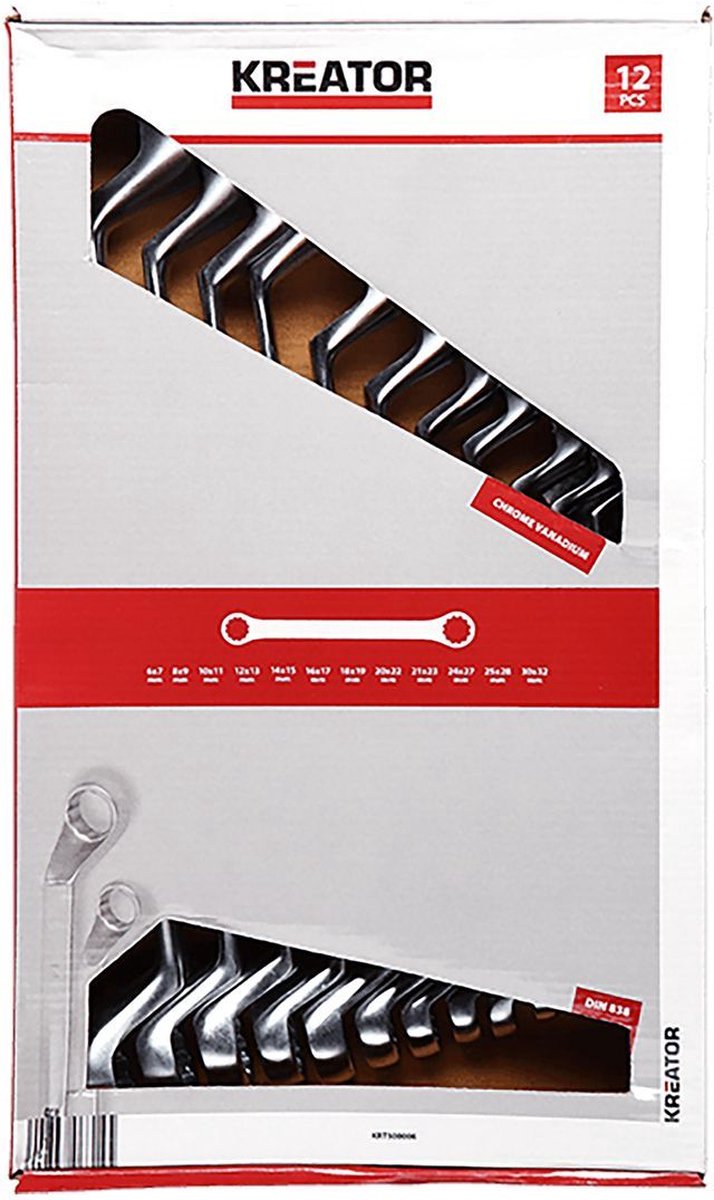 Kreator krt500006 ringsleutelset - 6-32mm - 12 stuks