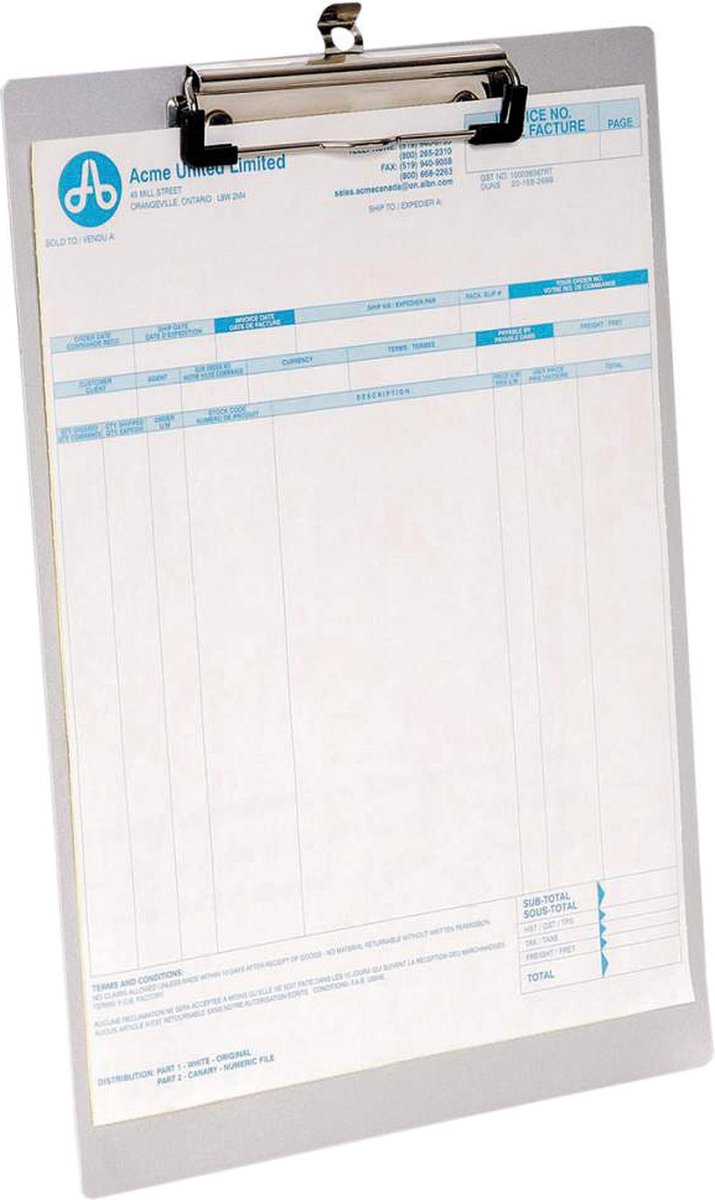 Westcott clipboard a4 - aluminum - ac-e17001