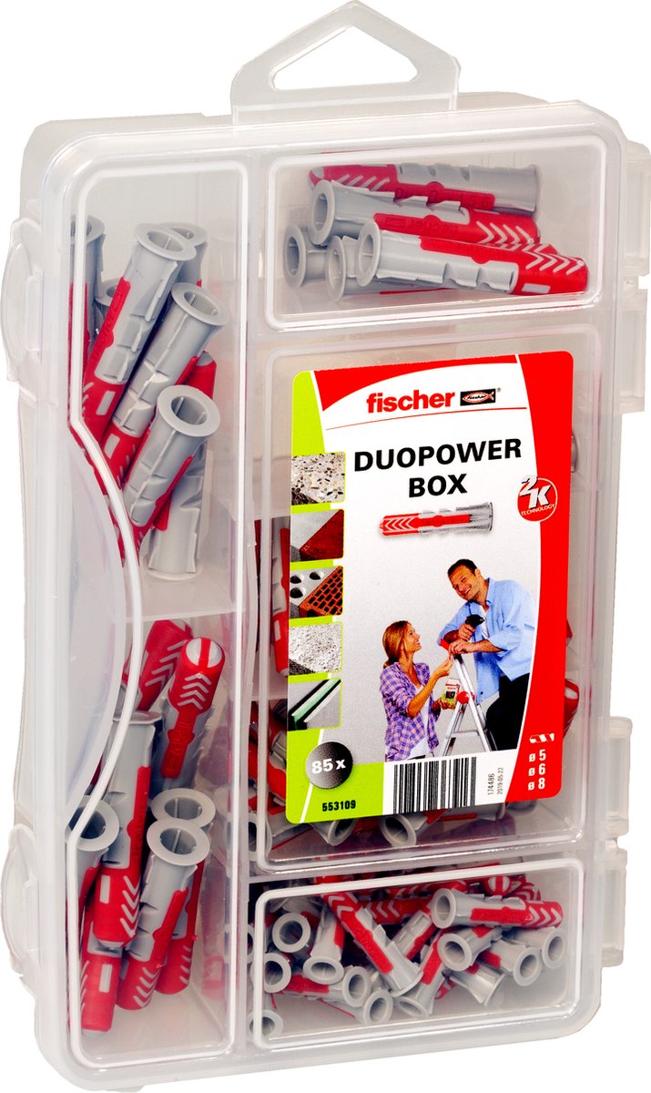 Caja surtida de enchufes duopower fischer mini