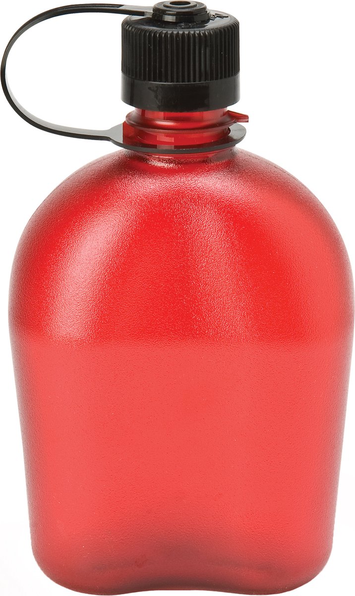 Nalgene - cantimplora oasis - roja - sustentable - botella para beber - cantimplora - botella de agua - a prueba de fugas - 1000ml - sin bpa
