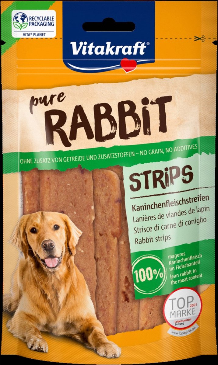 Vitakraft xtra stripes 90 g - snack per cani - coniglio
