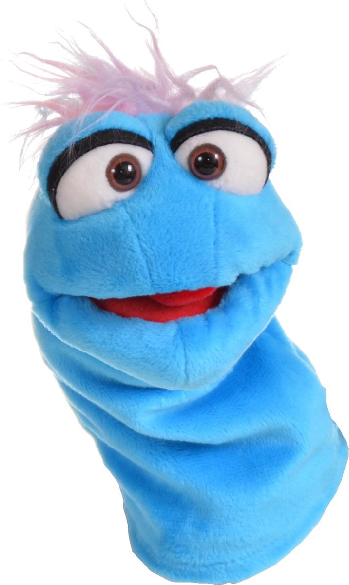 Living puppets marioneta de mano de búfalo - animal azul para manos de niños - 25cm