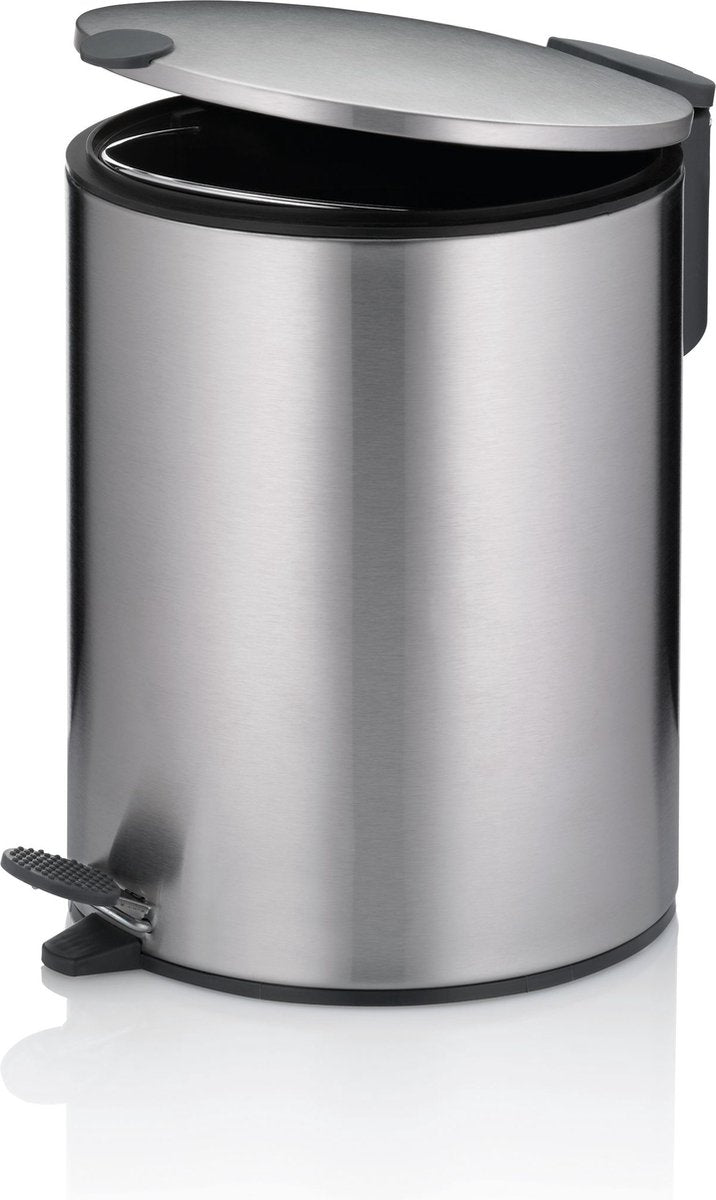 Pattumiera a pedale Kela, 5 l, argento - | opaco