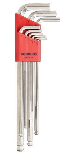 Set di chiavi esagonali ad angolo retto Bondhus blx9m 1,5-10mm
