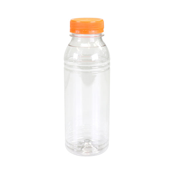 Bottiglia tappo trasparente 330 cc + tappo arancio (180 pezzi)