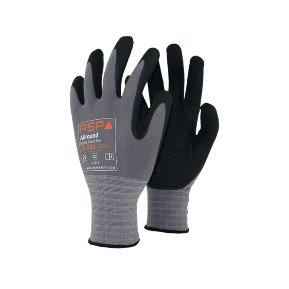 Guantes de trabajo todoterreno psp negros 10-580 talla 11 (12 pares)