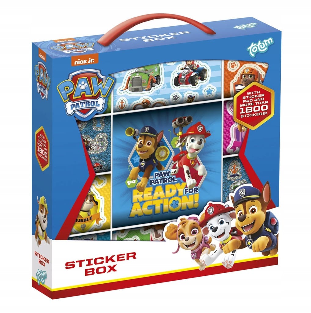 Scatola di adesivi Paw patrol con oltre 1000 adesivi