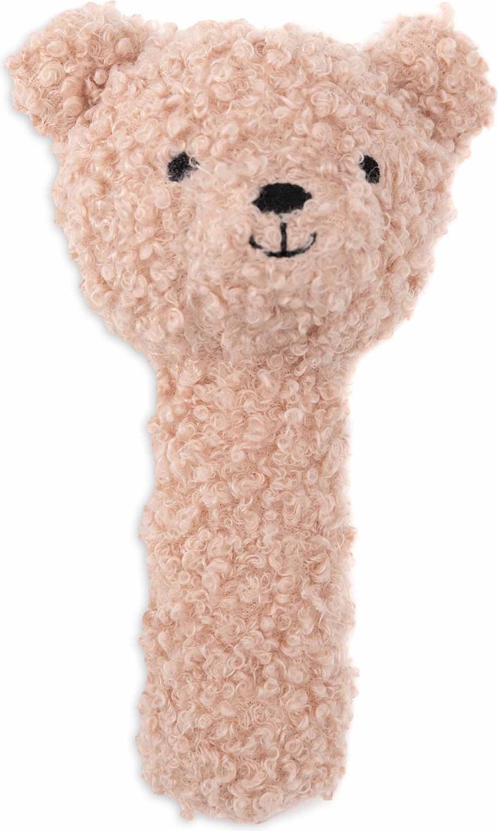Jollein - sonajero para bebé - osito de peluche rosa salvaje