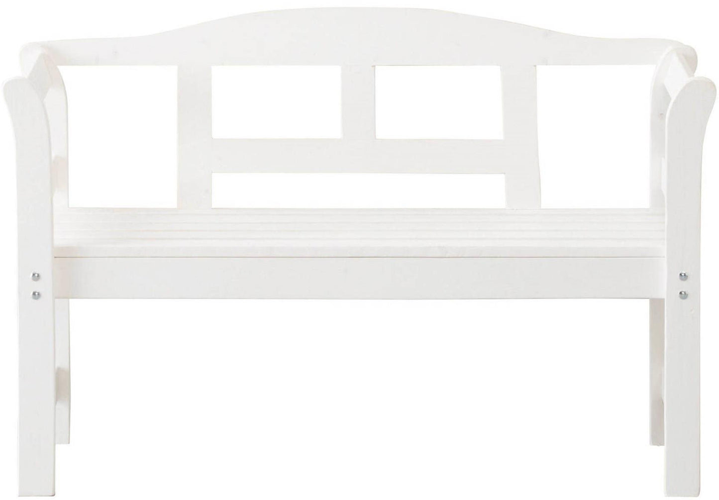 Panca da giardino Sens FSC in legno di pino 113x40x75 cm bianco