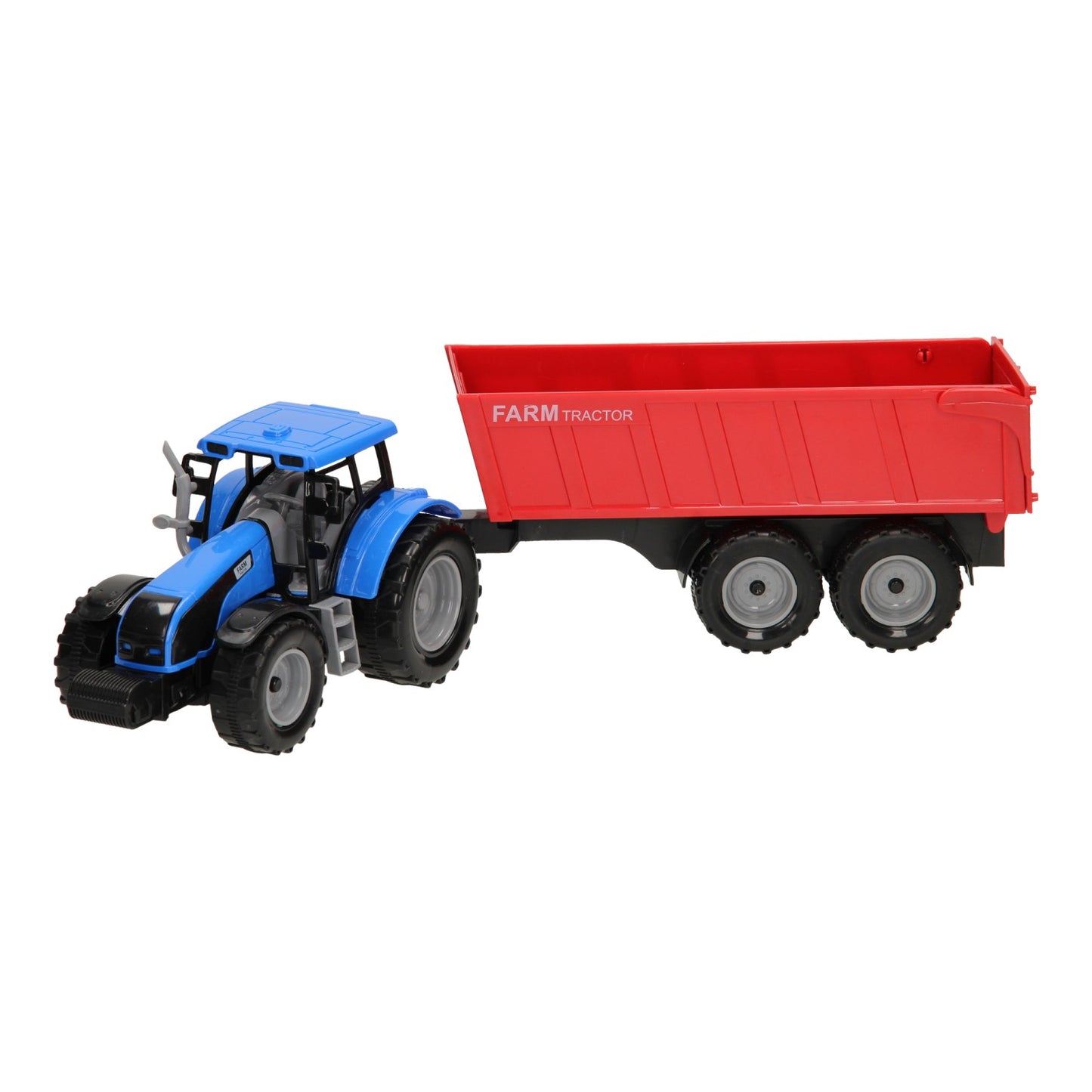 Tractor con cargador frontal y trailer 1:32