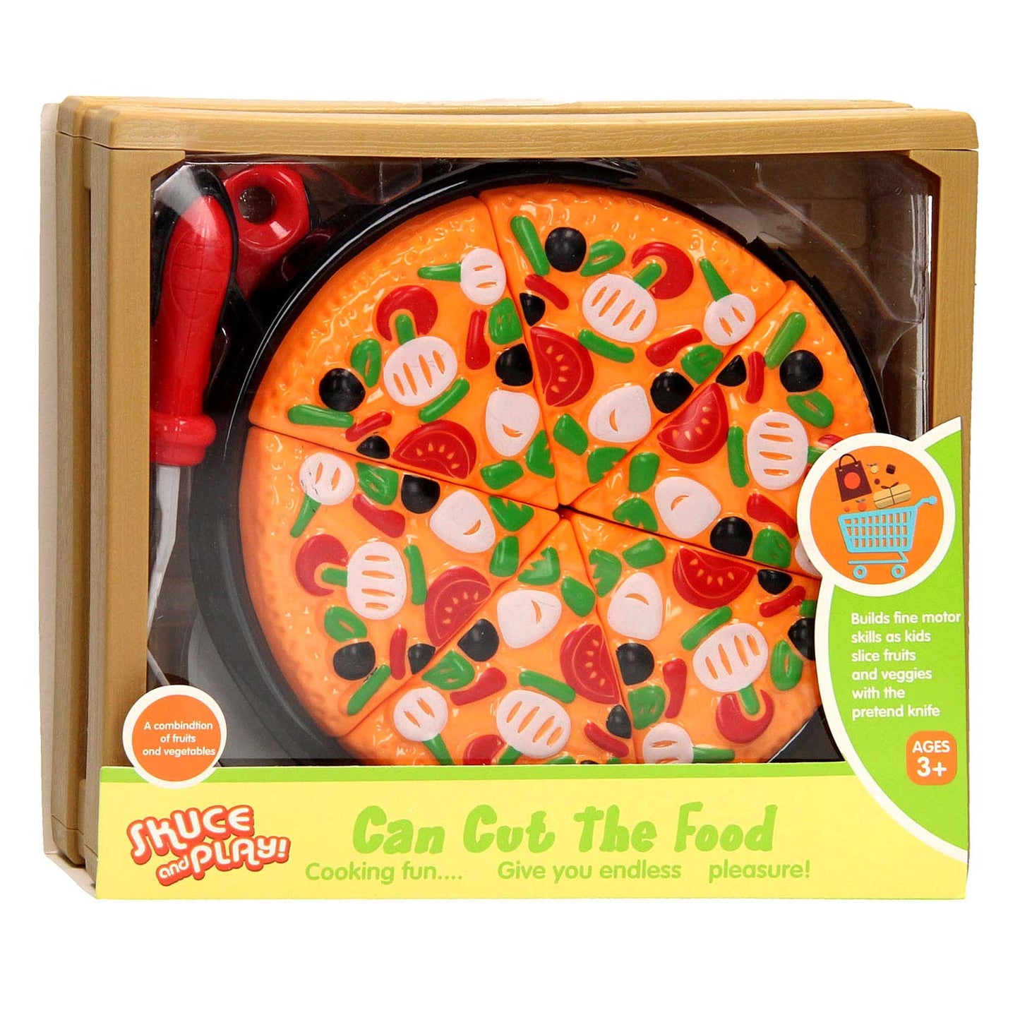 Cortar comiendo en kist pizza