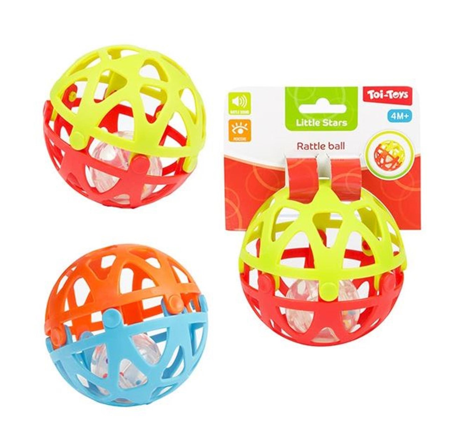 Toi-toys stelline baby pallina sonaglio aperta 10 cm