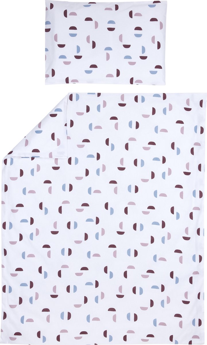 Meyco funda nórdica para cama con formas de bebé - lila - 100x135cm