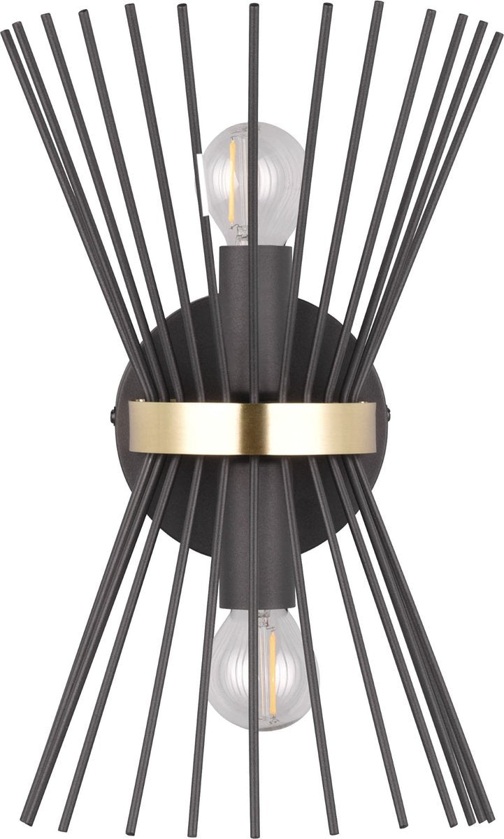 Lampada da parete con stelo Rl live your light reality - oro nero