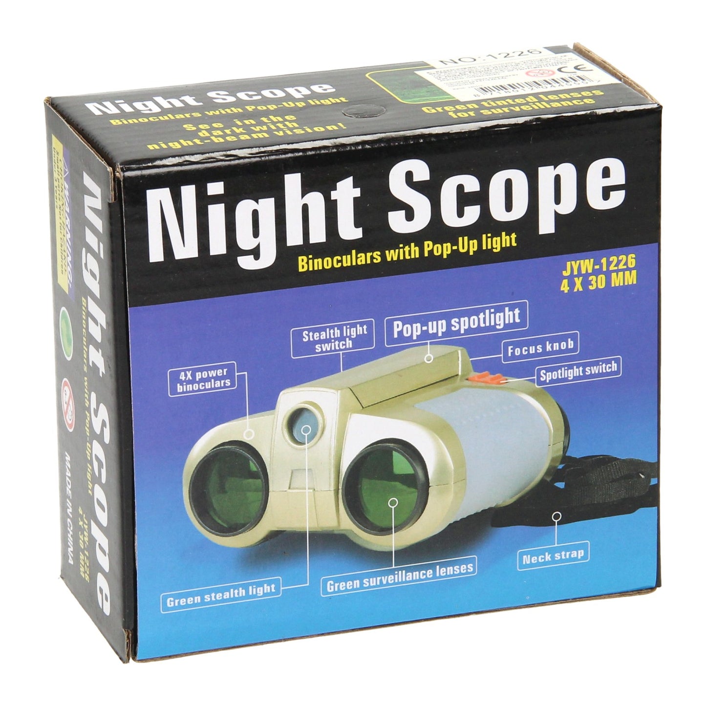 Binocolo con visione notturna e luce pop-up