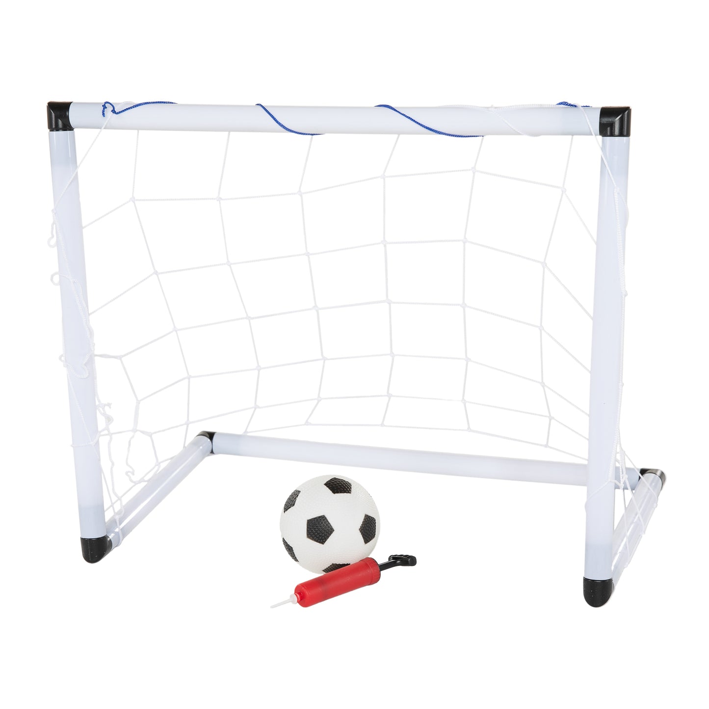 Porta da calcio con palla