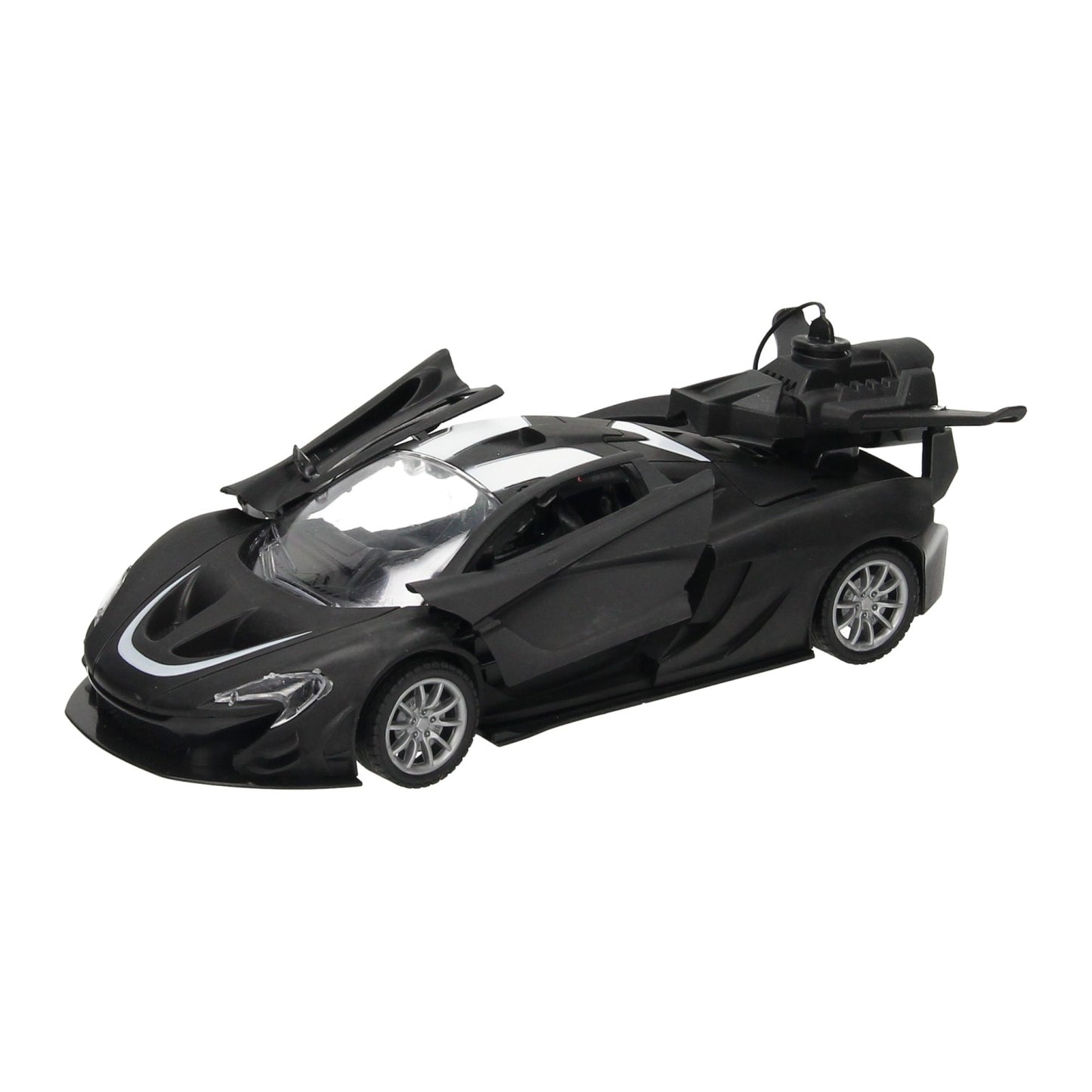 Auto sportiva RC con funzione vapore, nera
