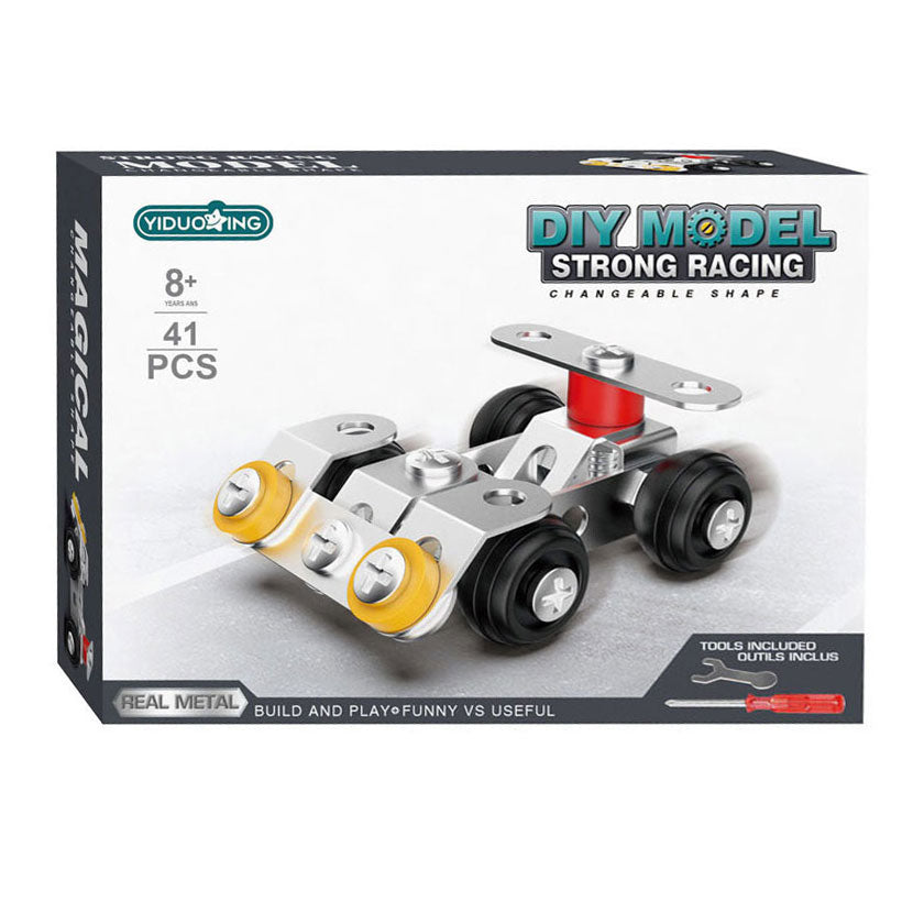 Set auto da costruzione in metallo, 41 pezzi.