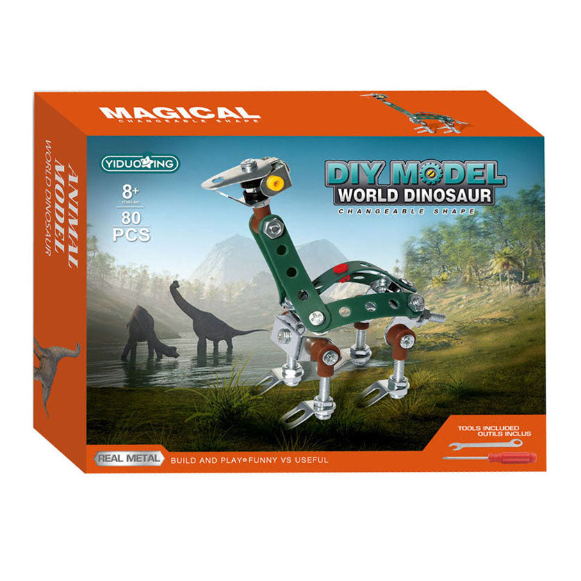 Set costruzioni in metallo collo lungo, 80 pz.