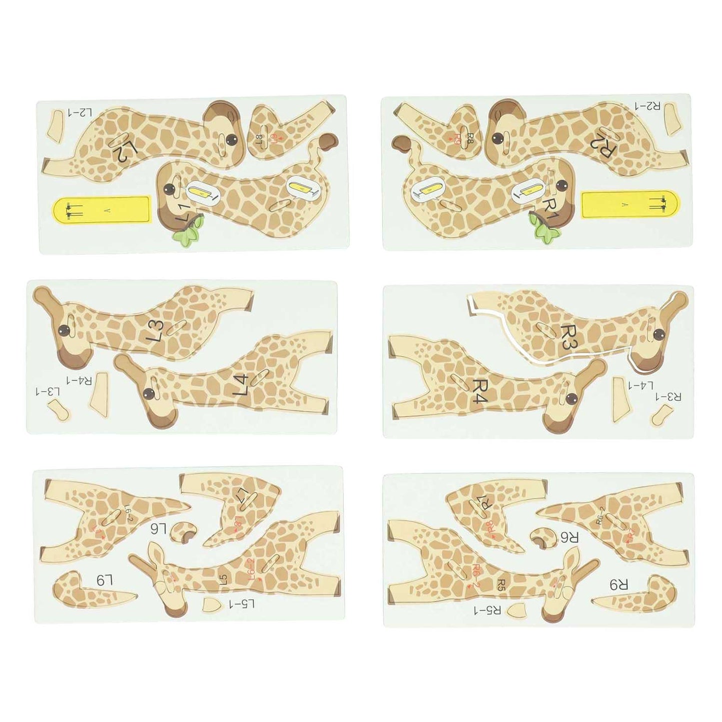 Puzzle 3d jirafa, 30 uds.