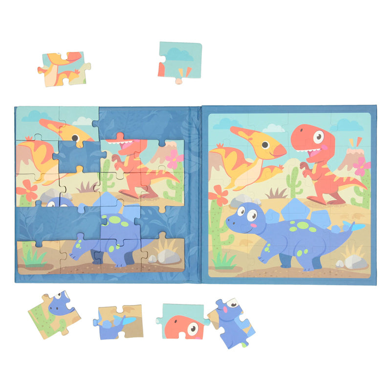 Libro puzzle magnetico sui dinosauri