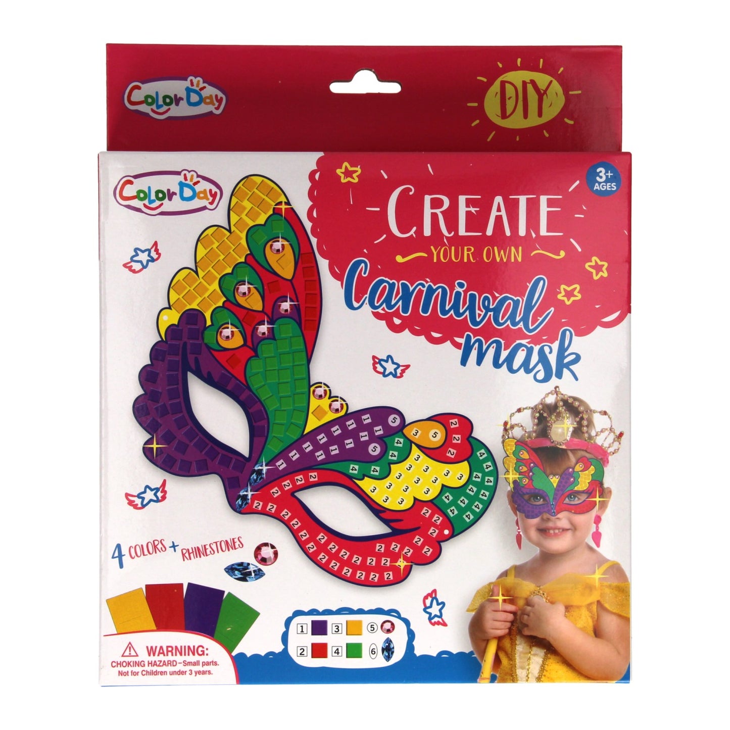 Maschera decora il mosaico